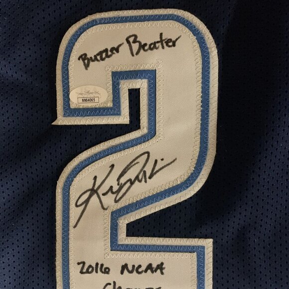 Kris Jenkins Autograph Signed Villanova 16 Champs Buzzer Beater Blue Jersey JSA - Picture 2 of 3